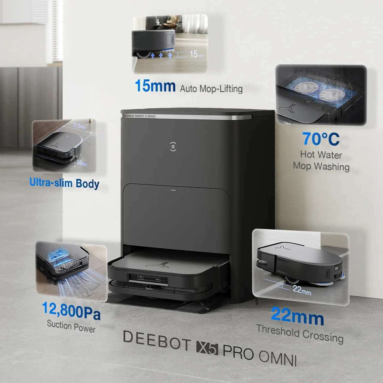 [Refurbished Very Good] ECOVACS DEEBOT X5 PRO Omni Robot Vacuum Cleaner